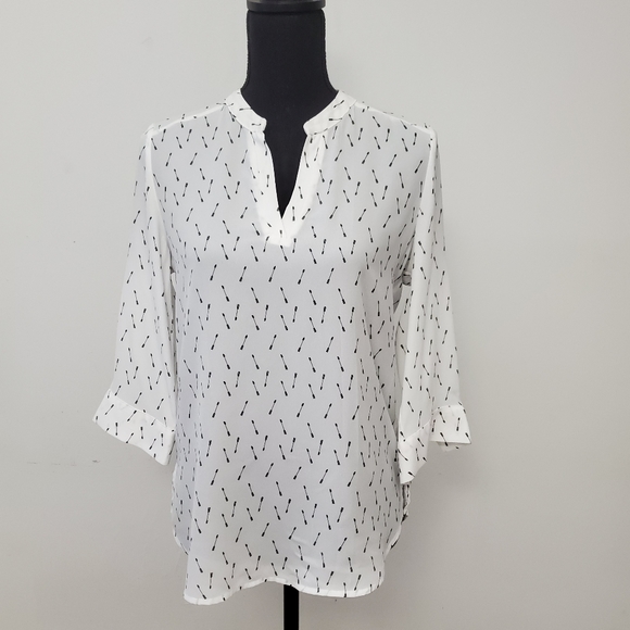 Sweet Rain Tops - Sweet Rain Top Black/White Size Small